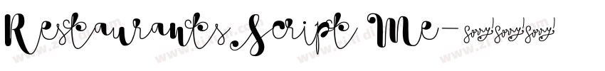 RestaurantsScript Me字体转换 RestaurantsScript Me字体转换